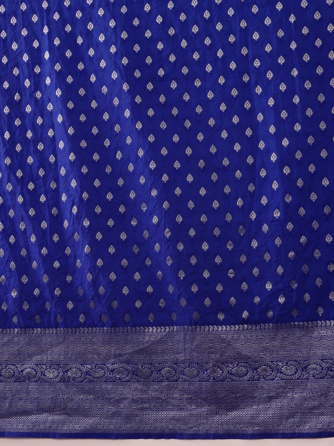 Blue Banarasi Georgette Silk Saree - Label Shona Rohatgi Garg