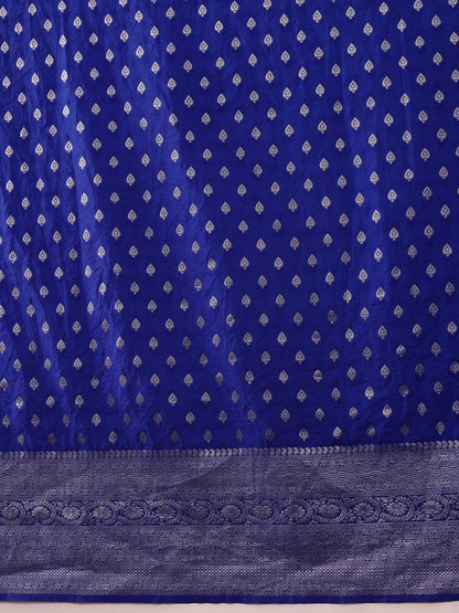 Blue Banarasi Georgette Silk Saree - Label Shona Rohatgi Garg