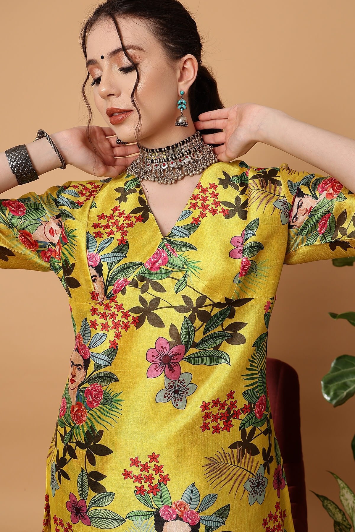 Frida Kahlo Inspired Kurta Set - Shona Rohatgi Garg