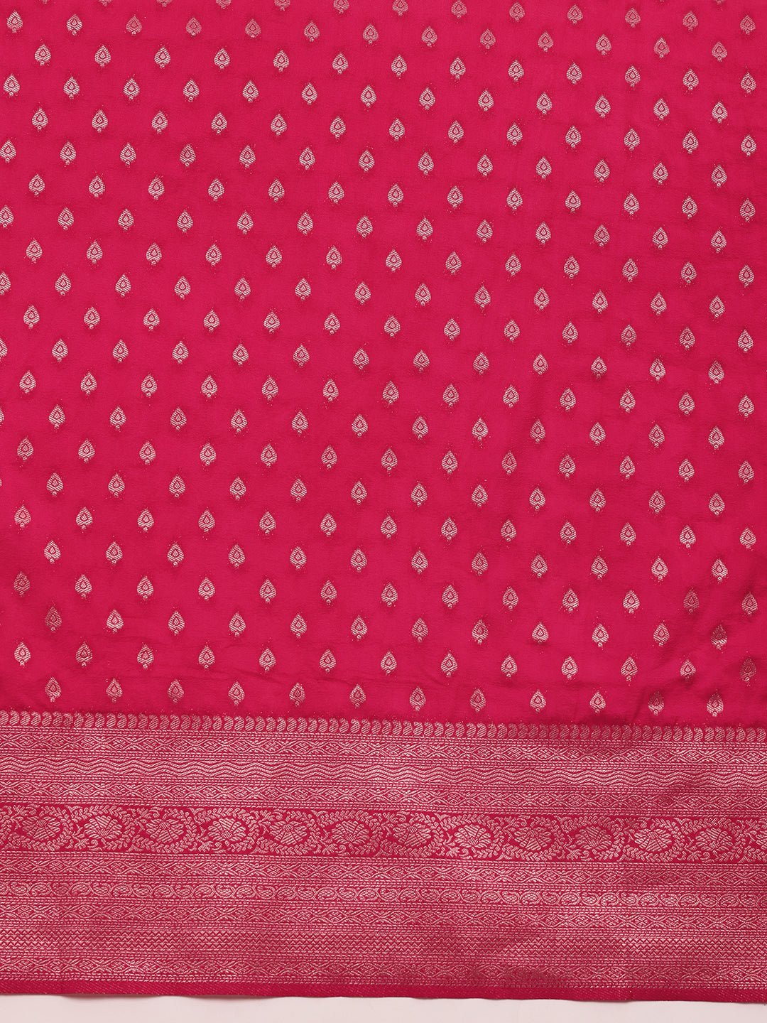 Magenta Banarasi Georgette Silk Saree - Label Shona Rohatgi Garg