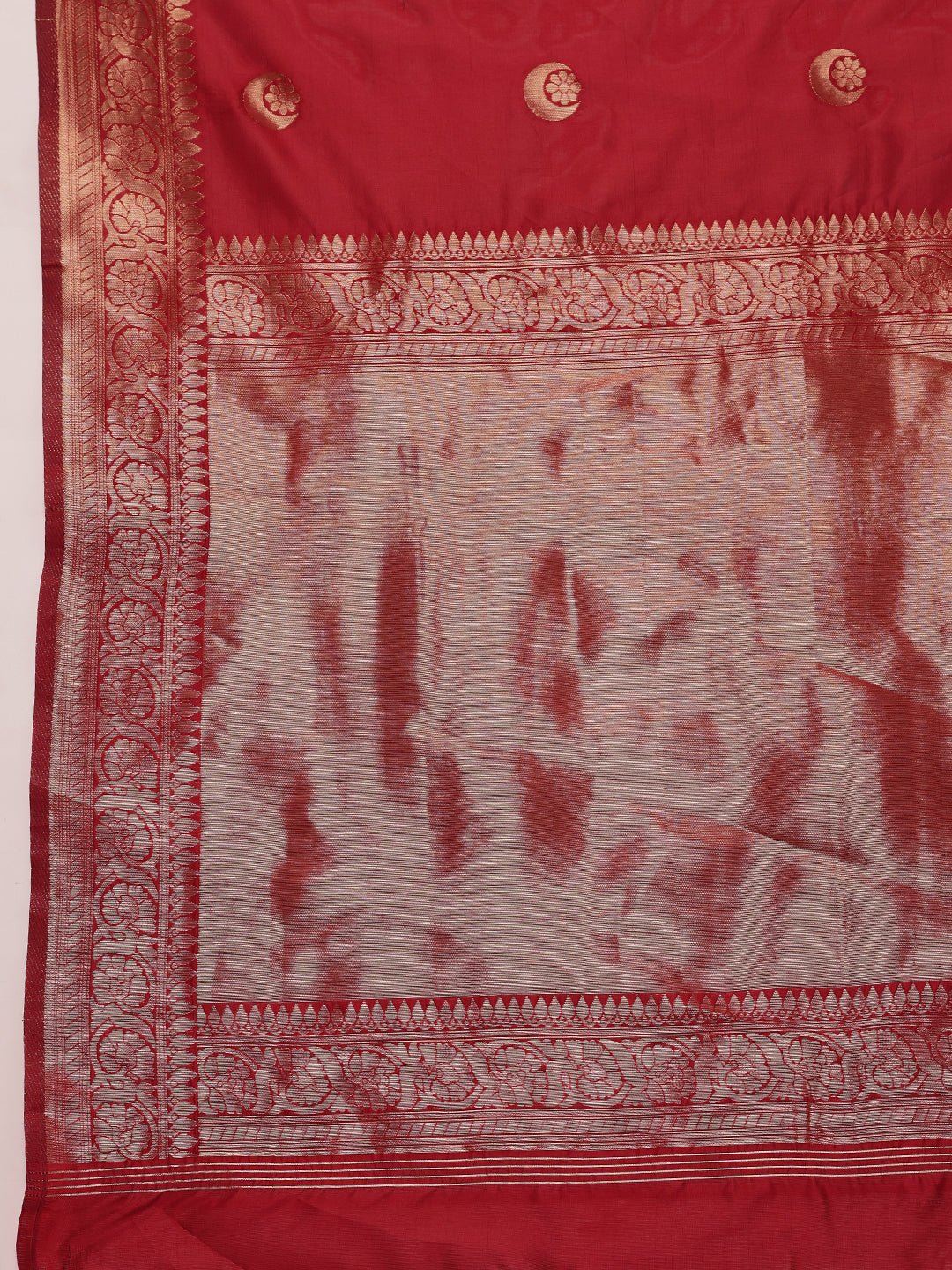 Red Banarasi Silk Saree - Label Shona Rohatgi Garg